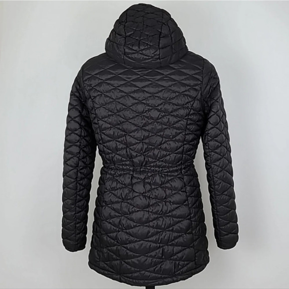 Steve Madden Black Glacier Shield Quilted Faux Fur Hooded Coat Parka Size M - Picture 5 of 12